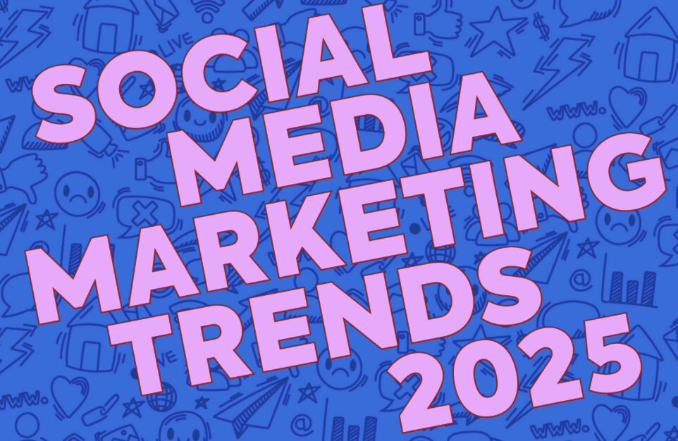 image showing words 'social media trends 2025'